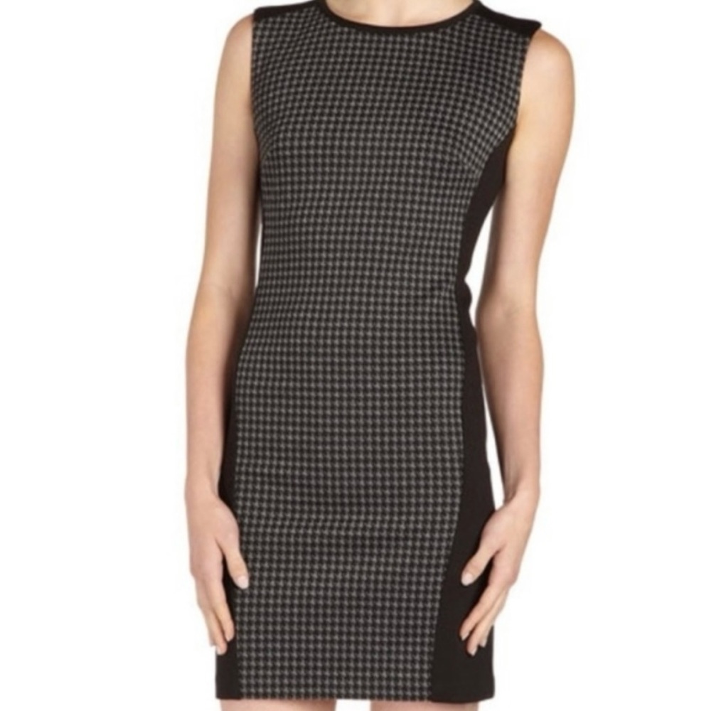 Laundry by Shelli Segal Houndstooth Sheath Dress- Size 8